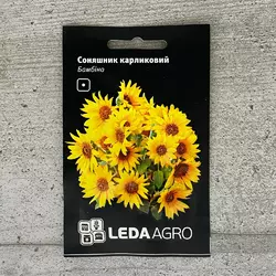 Соняшник карликовий Бамбіно 0,5 г насіння пакетоване Leda Agro