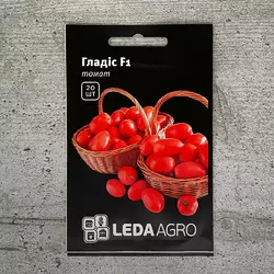 Томат низькорослий Гладіс F1 20 шт насіння пакетоване Leda Agro